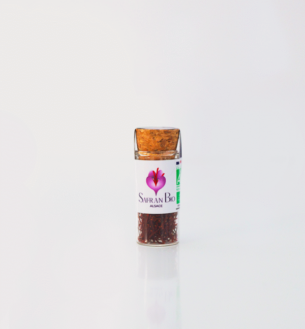 fiole de safran bio d'alsace 0,50g