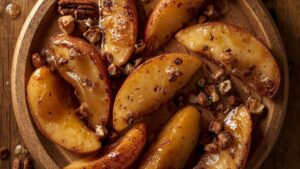 recette- Pommes rôties au sirop de safran
